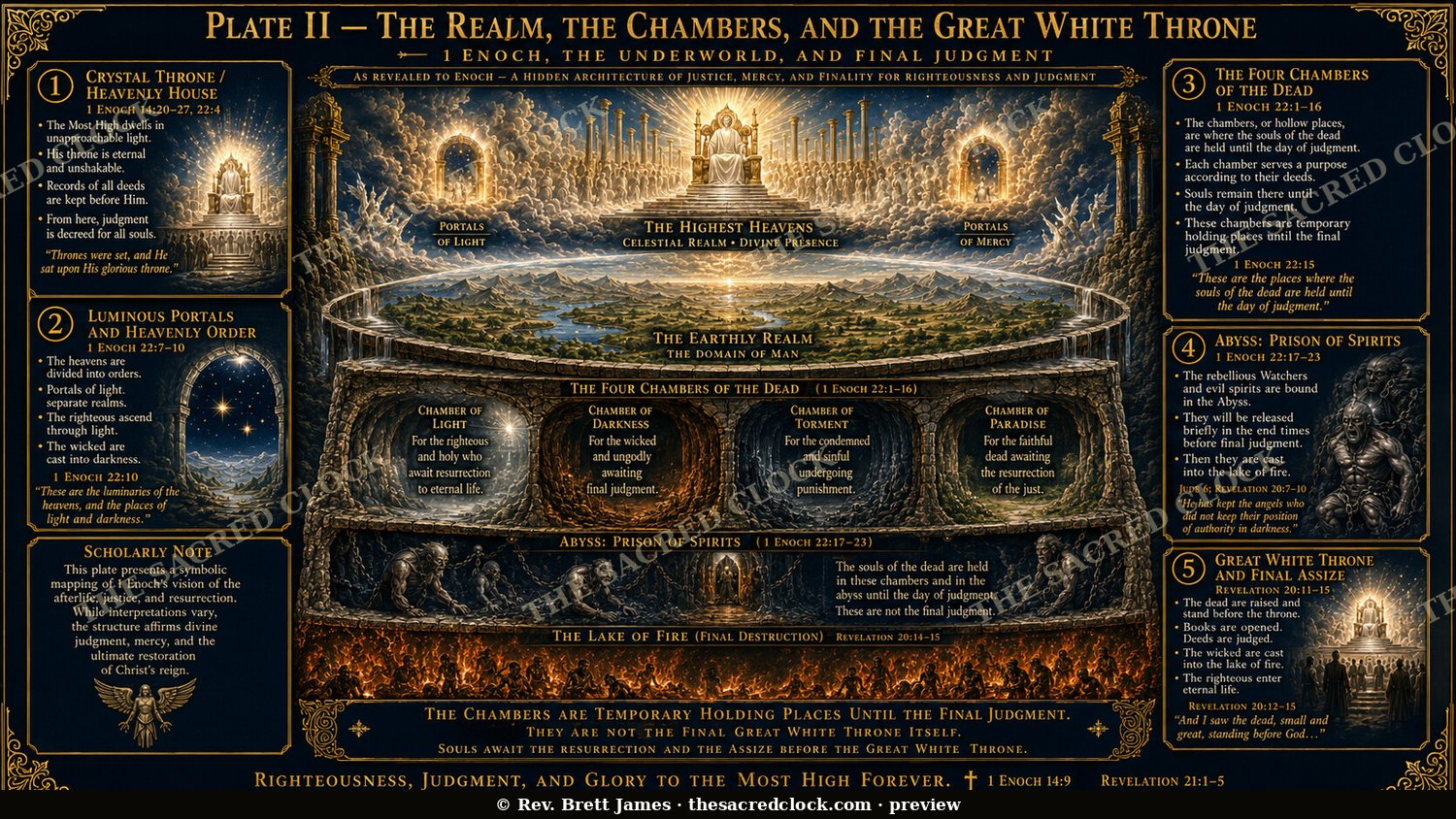 Plate II — The Realm, the Chambers, and the Great White Throne