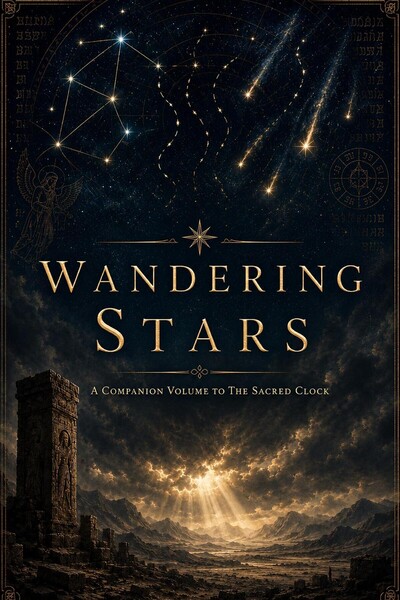 Wandering Stars &mdash; jacketed hardcover, starfield and ruins dust jacket
