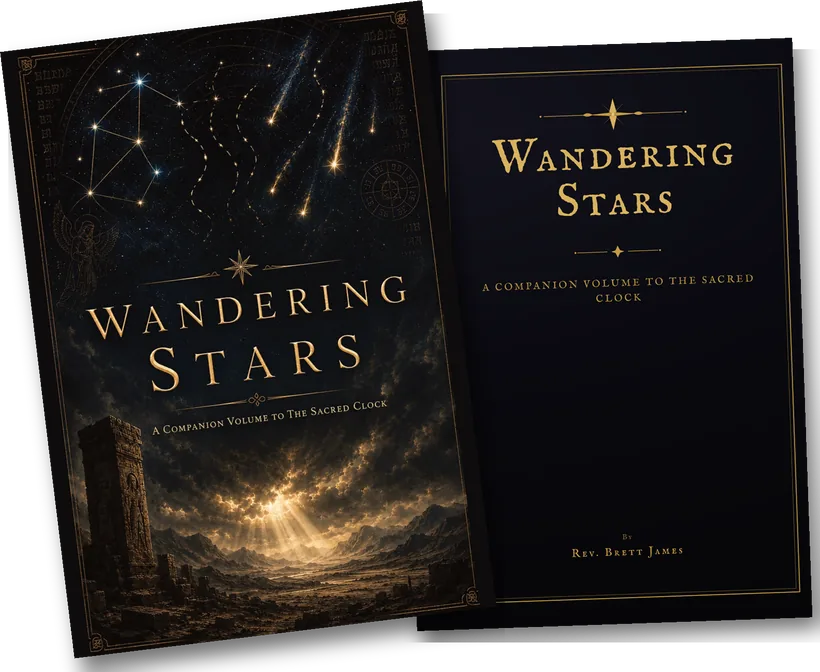 Wandering Stars &mdash; jacketed hardcover, starfield and ruins dust jacket
